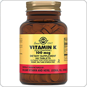 Solgar - Витамин К 100 мг, 100 штук