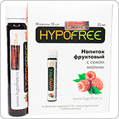 HypoFree - Напиток от гипогликемии МАЛИНА 1 хе, 10 штук