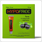 HypoFree - Гель от гипогликемии со вкусом черники 1 хе, 10 штук