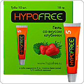 HypoFree - Гель от гипогликемии со вкусом клубники 0,5 хе, 10 штук