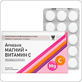 Магний + Витамин С, таблетки для рассасывания, 30 штук