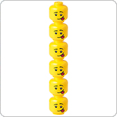 Столбик голов LEGO улыбка Джетдая (пластик)