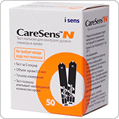 Тест-полоски КэаСенс Н 50 штук (CareSens N)