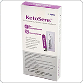 Тест-полоски КетоСенс 50 штук (KetoSens b-ketones) для CareSens Dual на кетоны