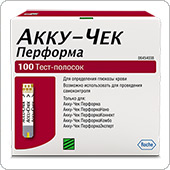 Тест-полоски Акку-Чек Перформа 100 штук (Accu-Chek Performa) - остаток 1 уп, срок годности 01.2025