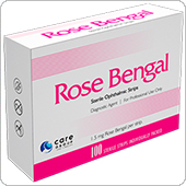 Тест-полоски офтальмологические Rose Bengal (Rose GLO) на бенгальский розовый, 100 штук