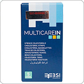 Тест-полоски Multicarein на холестерин, 5 штук