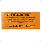 Мультитест на 4 наркотика ИХА-4-МУЛЬТИ-ФАКТОР по моче (срок 03.2025 - 10 шт)