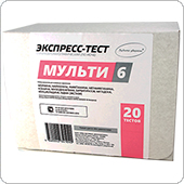 ИммуноХром-6-МУЛЬТИ-Экспресс (шесть видов наркотиков в моче), 20 тестов