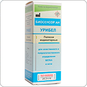 Тест-полоски Биосенсоран Урибел (протеин, белок в моче) 50 штук