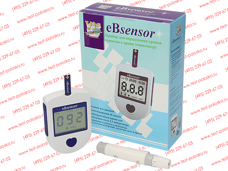 Купить Глюкометр eBsensor Ибисенсор в минимальной комплектации. Самый ...