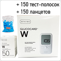 Глюкометр Глюкокард W (полный комплект на 160 измерений) - купить все ...