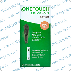 Ланцеты ВанТач Делика Плюс (скарификаторы OneTouch Delica Plus), 25 ...