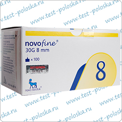 Иглы НовоФайн 8 мм (Novo-Fine 30G) универсальные иглы для шприц-ручек.