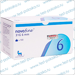 Иглы НовоФайн 6 мм (Novo-Fine 31G) 100 штук универсальные для любых ...