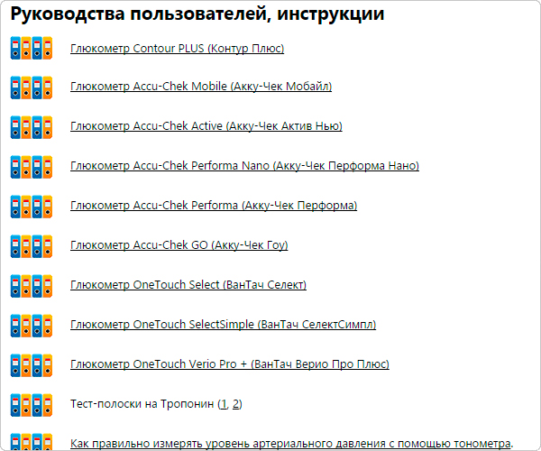 Инструкции для глюкометров ВанТач