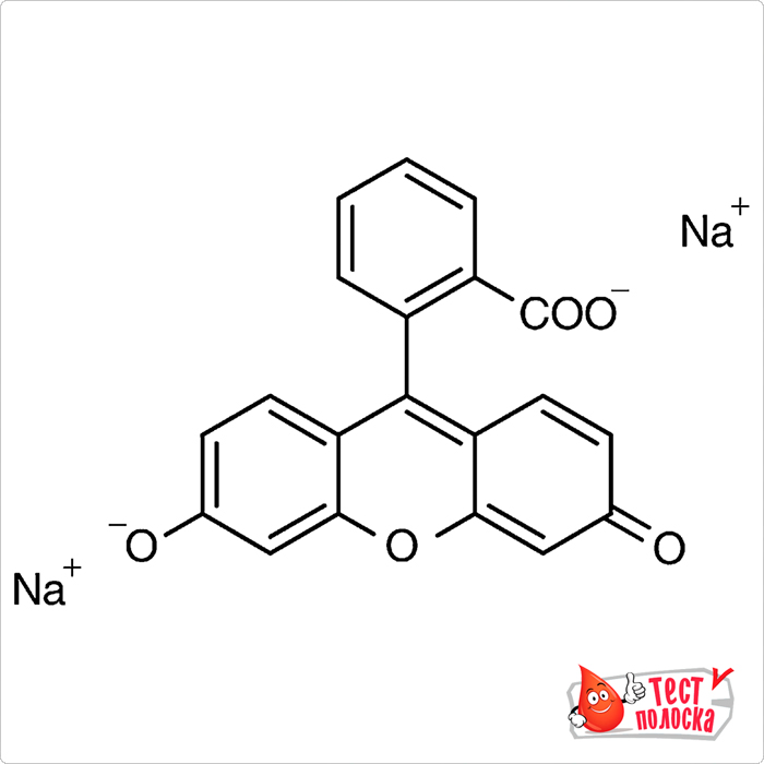Офтальмологические тест-полоски на флюоресцеин формула соли флуоресцеина