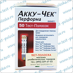 Упаковка тест-полосок Акку-Чек Перформа